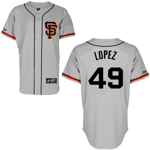 Javier Lopez #49 mlb Jersey-San Francisco Giants Women's Authentic Road 2 Gray Cool Base Baseball Jersey